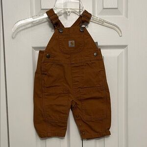 Carhartt Kids baby 3 M Overalls in Rich Brown